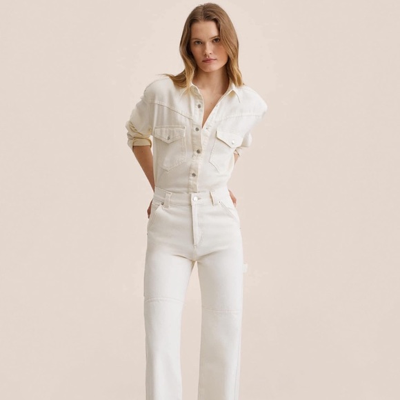 Mango Woman Pure Cotton Denim Shirt - Picture 5 of 5